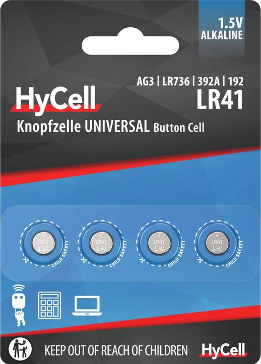 Produktbild HyCell Alkaline LR41 (4 Stk., LR41, 30 mAh)