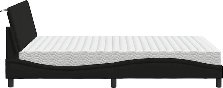 Produktbild VidaXL Bett mit Matratze Schwarz 140x200 cm Stoff Schlafzimmermöbel Bettrahmen (140 x 200 cm)