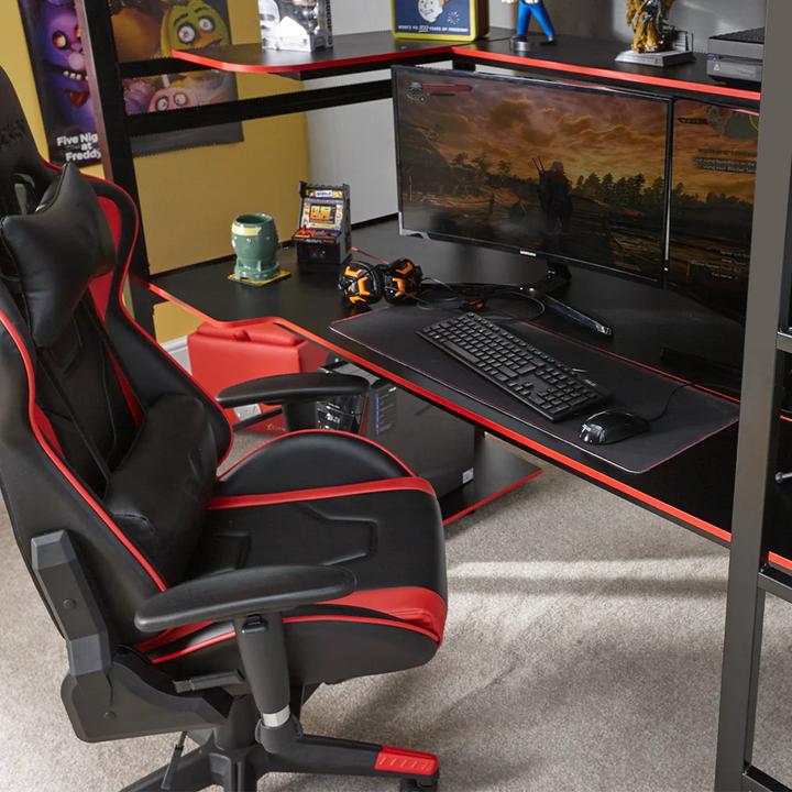 Actual product image X Rocker BattleBunk Gaming Bed with integrated XL Gaming Desk (90 x 190 cm)