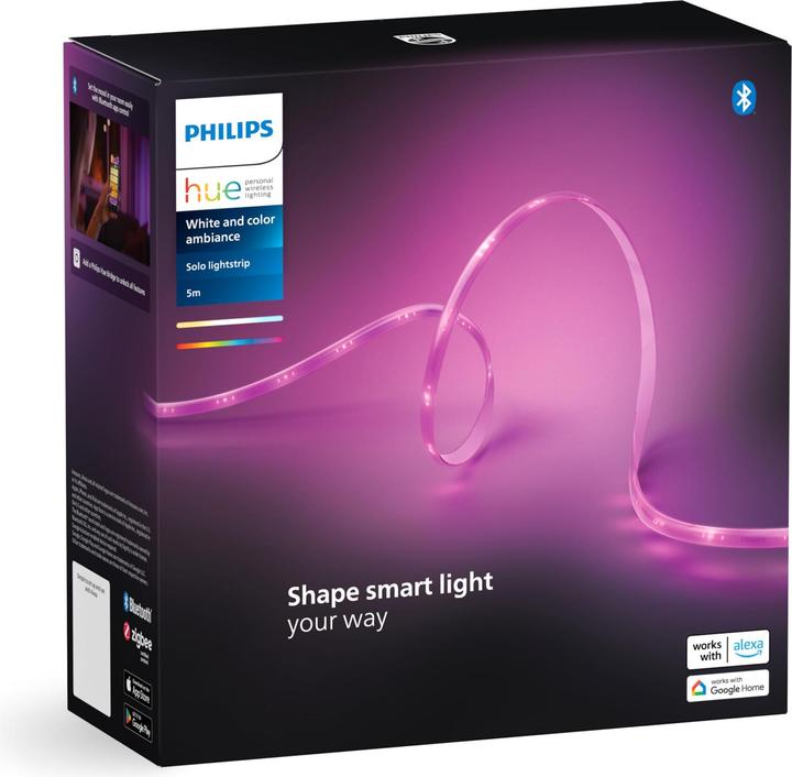 Immagine prodotto Philips Hue Lightstrip Solo (Multicolore, 500 cm, Interno)