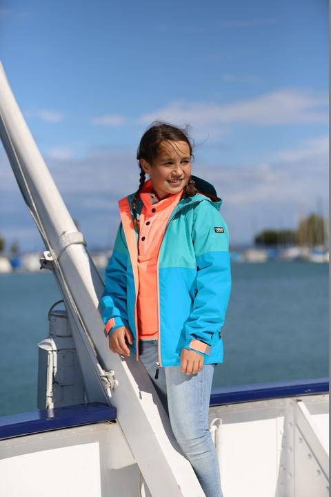 Actual product image Rukka Kids rain jacket Puck peacock (128)