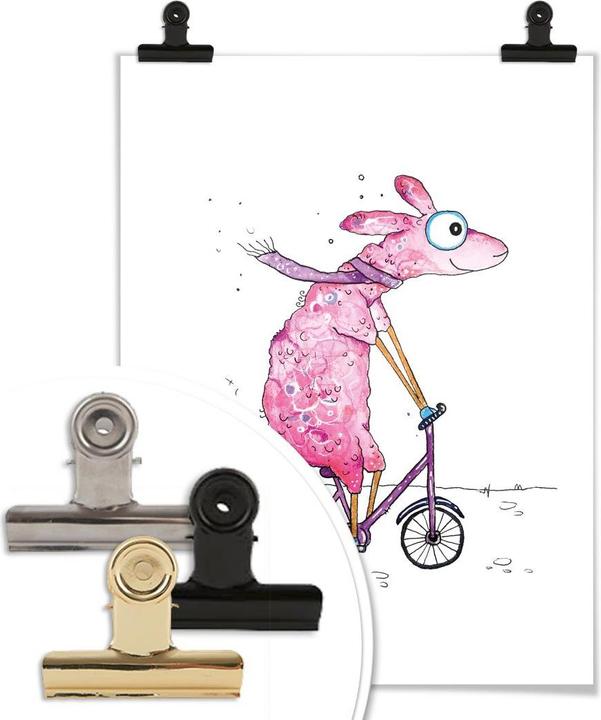 Image du produit Trenddeko Lama à vélo (24 x 30 cm)