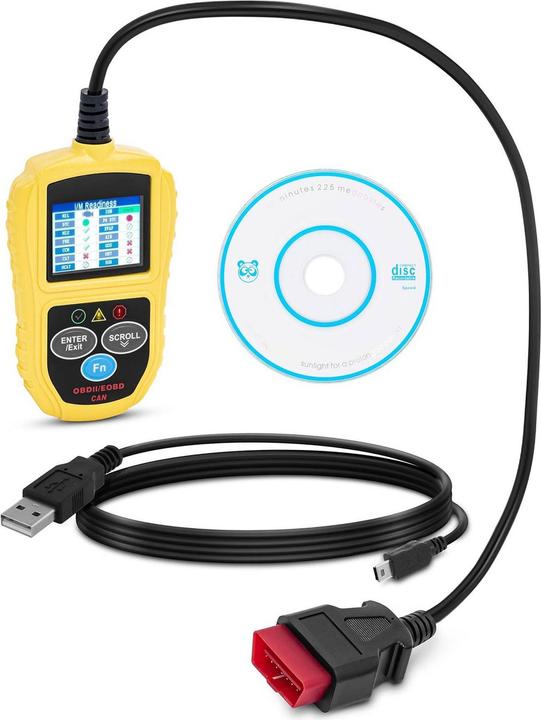 Produktbild MSW OBD2-Diagnosegerät Kfz 18 V LCD 9 Modi Fehlercodes, VIN, IDs, CVN, PCM, ECU, MIL