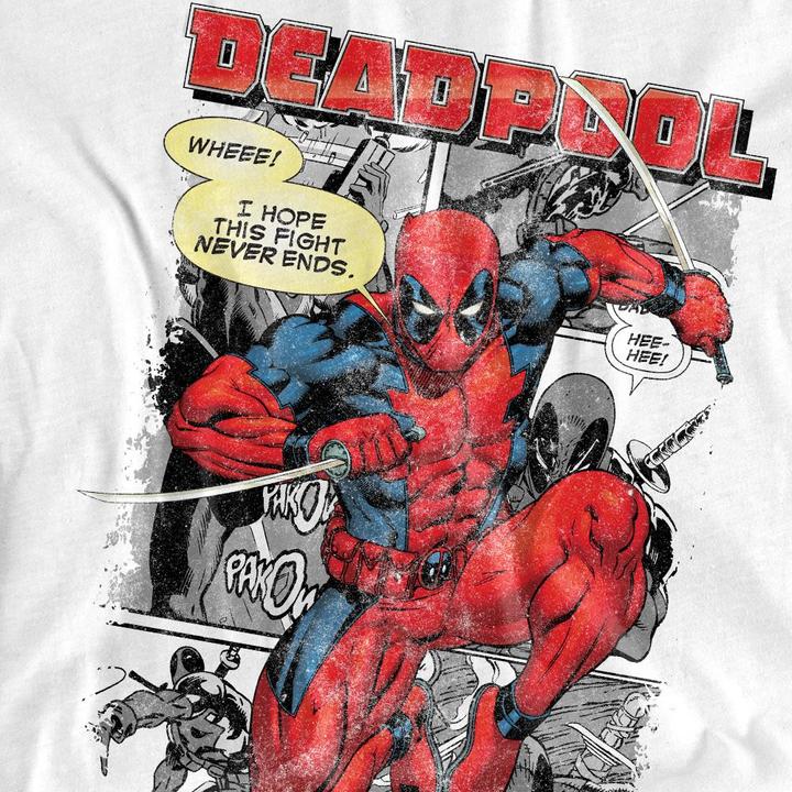 Immagine prodotto Deadpool Maglietta Striscia a Fumetti Adulto Unisex (L)