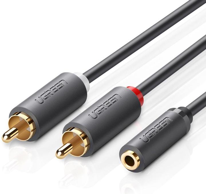 Actual product image Ugreen 3.5mm Buchse – 2x RCA (0.25 m, 3.5mm jack (AUX))