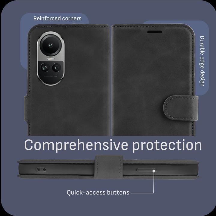 Produktbild Cazy Premium-Geldbörsen-Etui für Oppo Reno10 5G / Reno10 Pro 5G, Magnetisches Geldbörsen-Etui (Oppo Reno 5G)