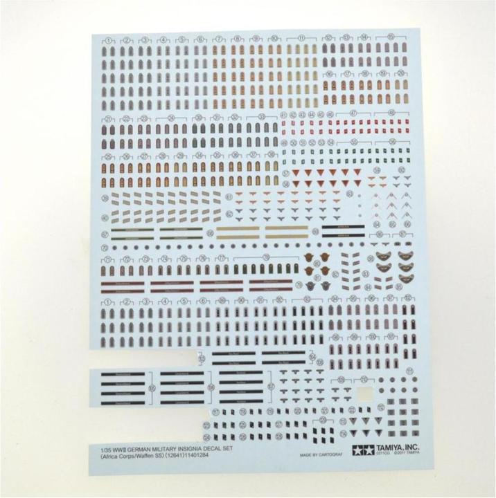 Actual product image Tamiya WWII German Military Insignia Decal Set Vol.2