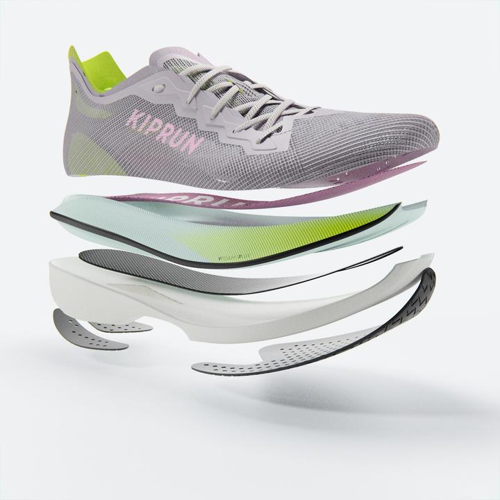Produktbild Kiprun Laufschuhe Damen mit Carbonplatte - KD900X LD2 lila/gelb (42)