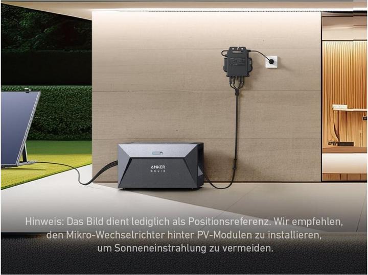 Produktbild Anker MI BLE Microinverter + Panel Extension Cable, Schuko Connection Cable