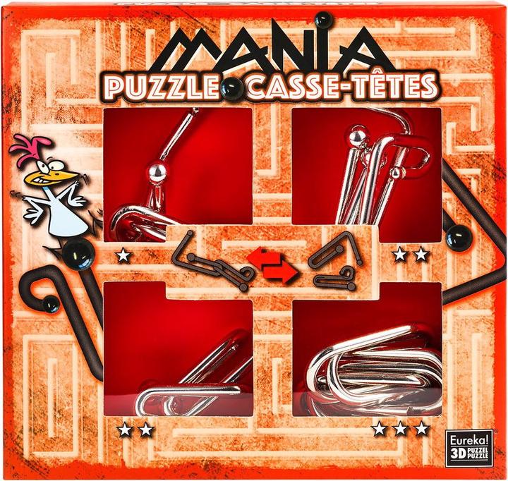 Actual product image Eureka! puzzel Puzzle Mania Casse-têtes Red (4 pieces)