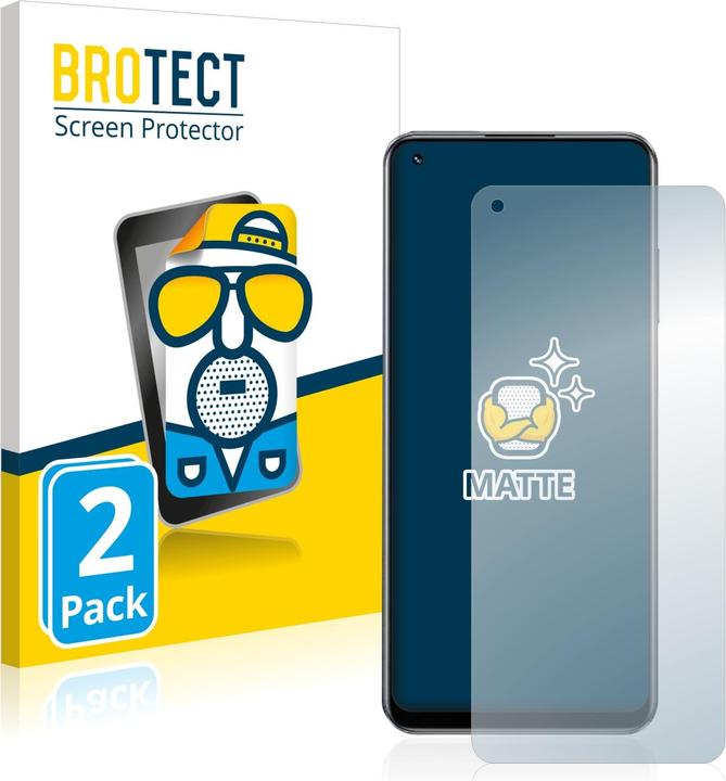Actual product image BROTECT Anti-glare screen protector matt (2 Piece, Realme 10)