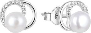 Image du produit Beneto Boucles d'oreilles élégantes en perle avec zircons AGUP1321PL (L)