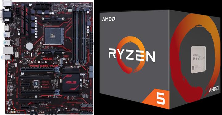 Produktbild ASUS PRIME B350-PLUS + Ryzen 5 1600