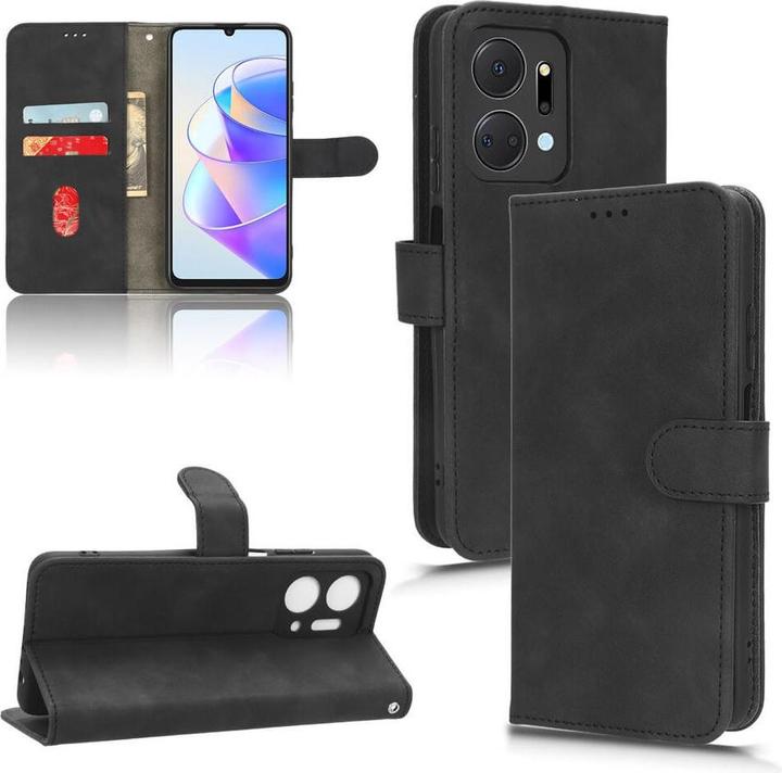 Productafbeelding Cover-Discount Honor X7a - Leren beschermhoesje zwart (Honor X7a)