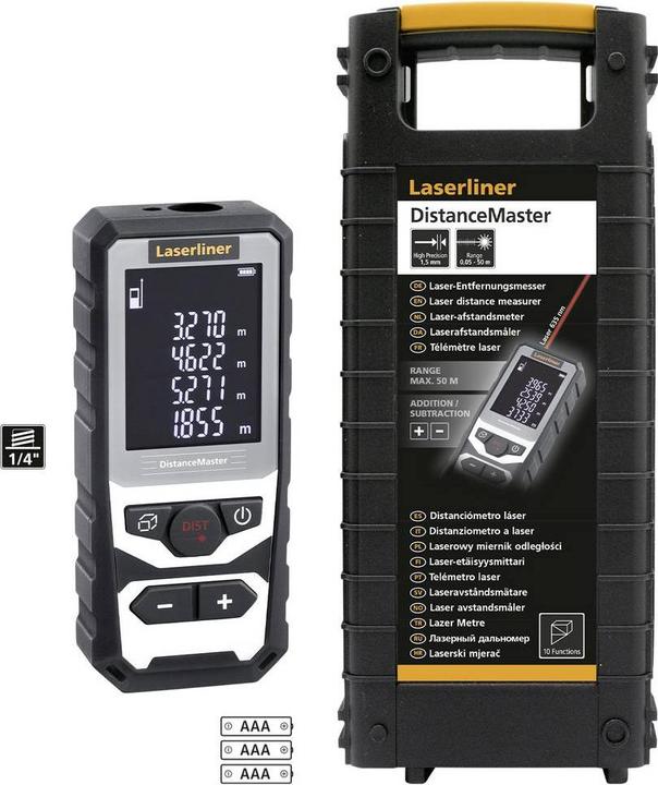 Produktbild Laserliner DistanceMaster Laser-Entfernungsmesser Koffer 50 m (50 m, 635 nm)