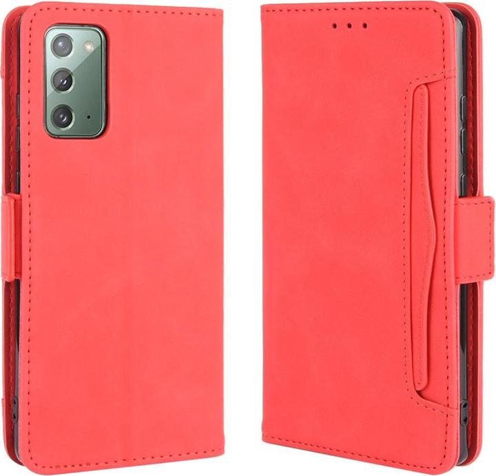 Produktbild Cover-Discount Galaxy S20 FE - Etui mit vielen Kartenfächer rot (Samsung Galaxy S20 FE)