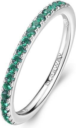 Brosway Fancy Life Green FLG65 Sparkling Silver Ring - Circuit: 54mm (54, 925 Silber)