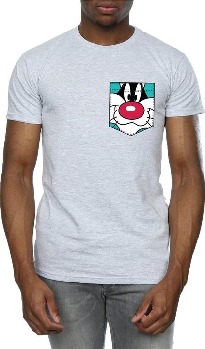 Looney Tunes Sylvester Face Faux Pocket TShirt (3XL)