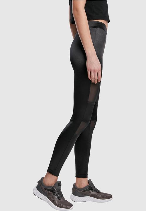 Actual product image Urban Classics Ladies Shiny Tech Mesh Leggings (XS)