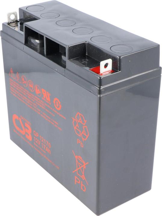 Image du produit CSB GP12170 12 Volt AGM Bleiakku 17Ah, 181x76x167mm M5 Flachpol - M5 B/N 5 Jahres Type + Standby (1 pcs, 17000 mAh)