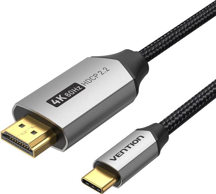 Actual product image Vention USB-C to HDMI Cable 2m CRBBH (Black) (2 m, HDMI)