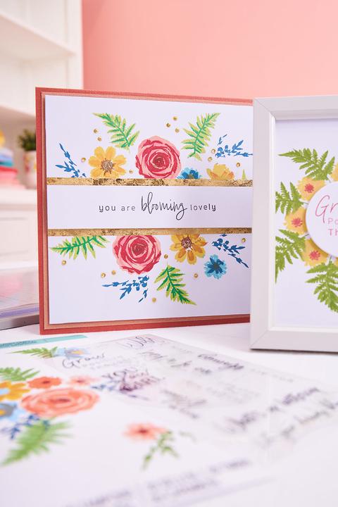 Produktbild Sizzix Klarsichtstempel-Set 20Stk. - Gemalte Blumen