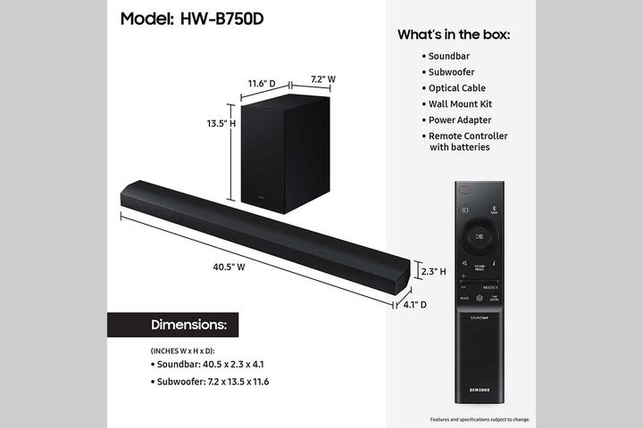 Productafbeelding Samsung HW-B650D (400 W, 3.1 kanalen)