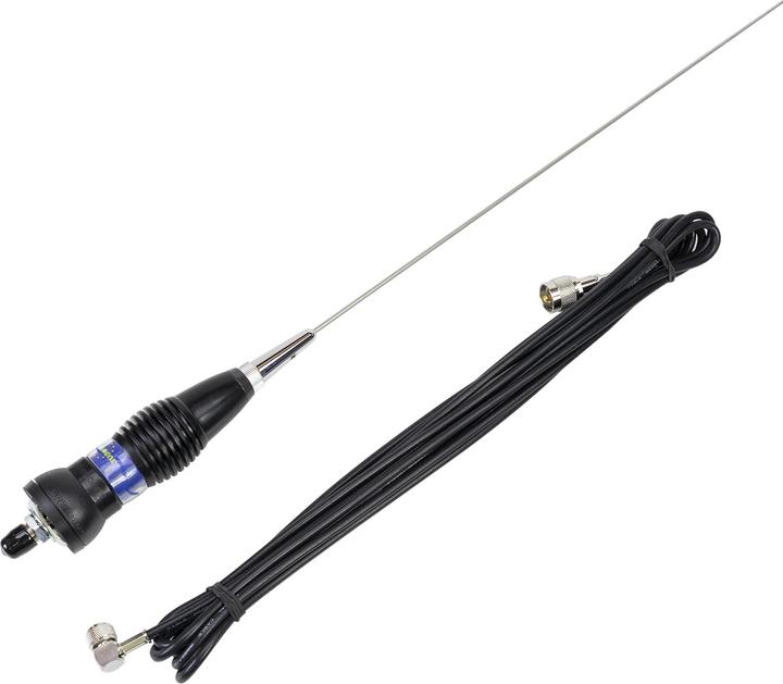 Actual product image President CB MS 85 antenna, 250 W, 85 cm, 26-28 MHz, with fixed bracket and 4 metre cable supplied