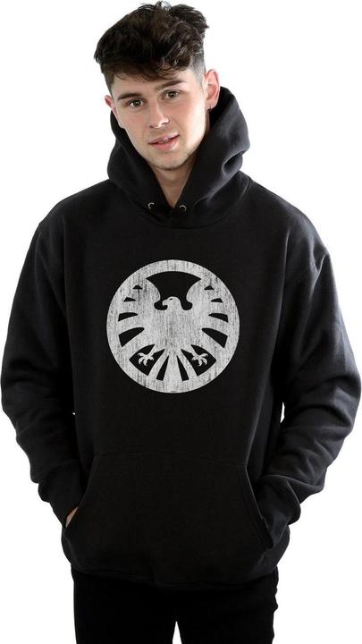 Immagine prodotto Agents Of SHIELD Distressed Logo Felpa con Cappuccio Uomo (4XL)