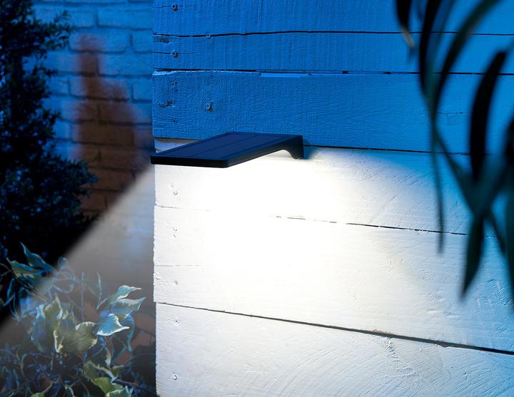 Actual product image Lunartec Solar LED Wall Light with PIR Sensor & Night Light