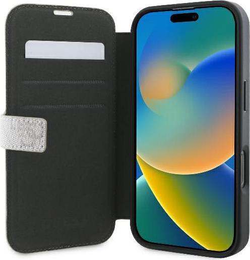 Actual product image Guess GUBKP16L4GMGPI iPhone 16 Pro 6.3" różowy/pink book 4G Metal Logo (Apple iPhone 16 Pro)
