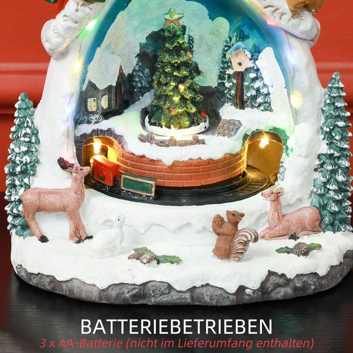 Image du produit Swisshandel24 Weihnachtsdorf mit LED-Leuchtung 24 cm Weihnachtsstadt mit Musik Mehrfarbig