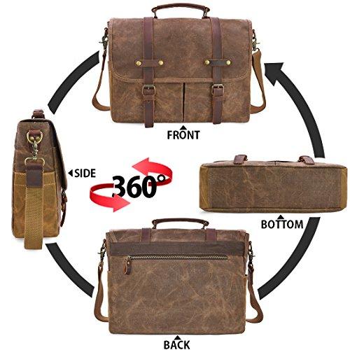 Immagine prodotto Only-Bags.Store Borse a tracolla da uomo Borsa per computer portatile impermeabile (15")