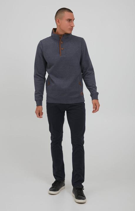 Actual product image Blend Achlias Men's Sweatshirt Sweat Shirt Jumper With High-Neck Buttons And Pockets (XXL)