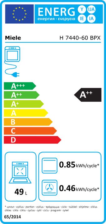 Energy Label Miele H 7440-60 BPX