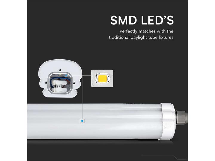 Image du produit V-TAC Luminaire LED pour locaux humides VT-1249S, EEK : E, 36W, 4320lm, 6500K, 1200mm (4320 lm)