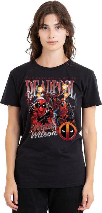 Actual product image Deadpool Unisex Adult Character Montage T-Shirt (XXL)