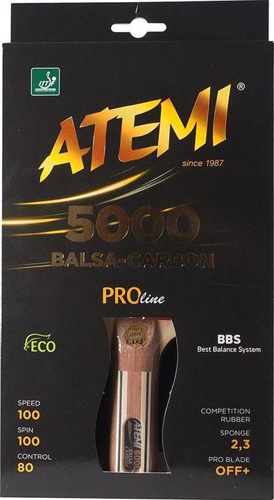 Actual product image Atemi New 5000 Pro Concave Table Tennis Bat