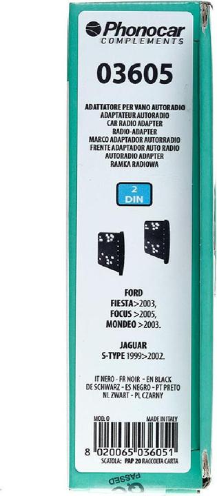 Actual product image Phonocar Befestigungsbügel schwarz Ford und Jaguar