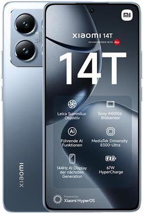 Image du produit Xiaomi 14T (512 Go, Bleu Titan, 6.67", SIM + eSIM, 50 Mpx, 5G)