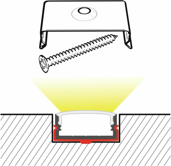 Immagine prodotto Eurolite Staffa per profilo a U 20mm in metallo