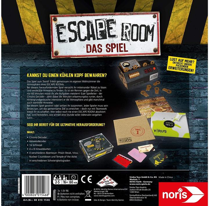 Actual product image Noris escape room (German)