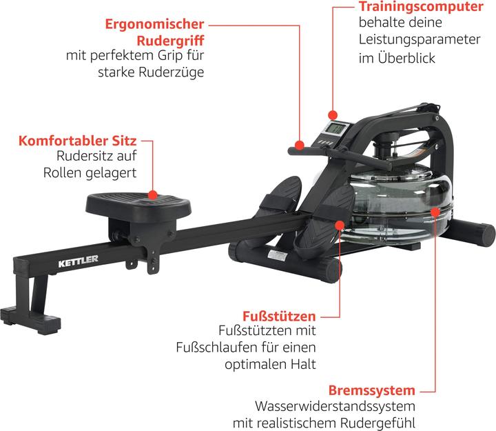 Actual product image Kettler Rower H2O