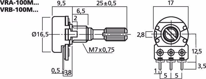 Image du produit Monacor Potentiomètre