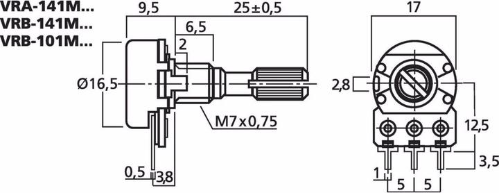 Actual product image Monacor Potentiometer