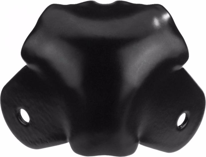 Produktbild Monacor Metallecke Schwarz 2-schenklig, 1mm-Stahl