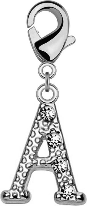 Star Piercing Anhänger mit Kristall Buchstabe A (Messing)