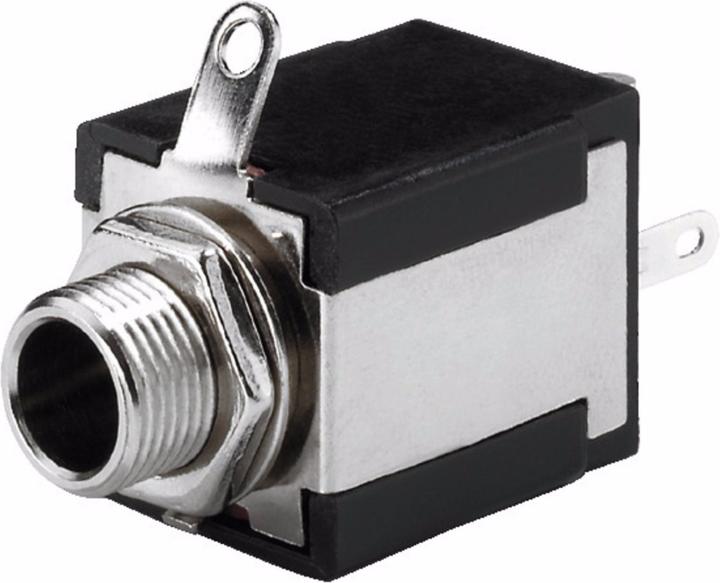 Actual product image Monacor Jack panel jack 6.3 mm mono/stereo
