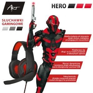 Actual product image Art SLA HERO GAMING Headphones with (Cable)