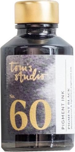 Actual product image Tom's Studio Tinte Pigment Schwarz 50ml (Inkwell, Black)